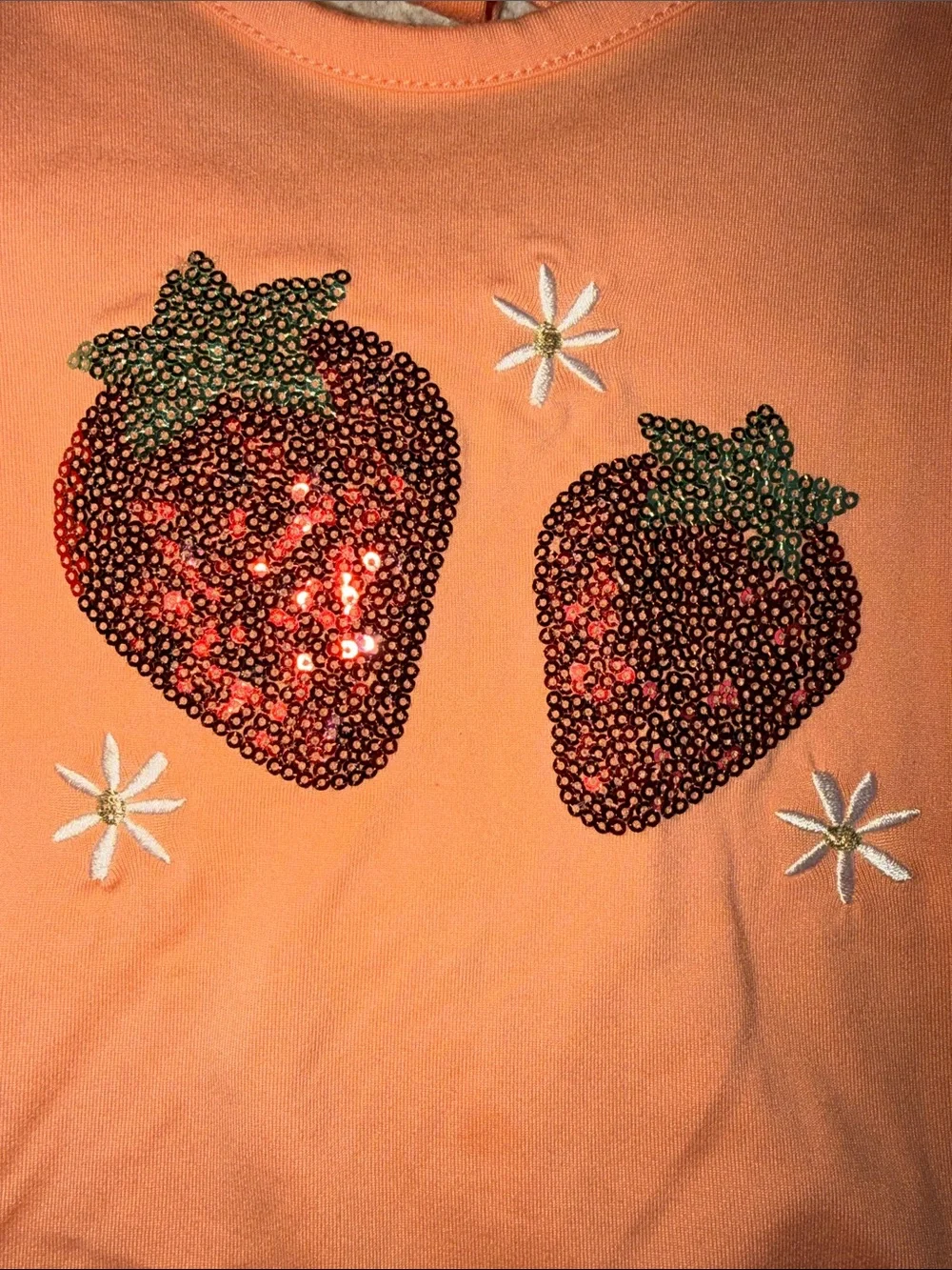 btween Peach & Red Strawberry Two-Piece Matching Set - Picture 7 of 9